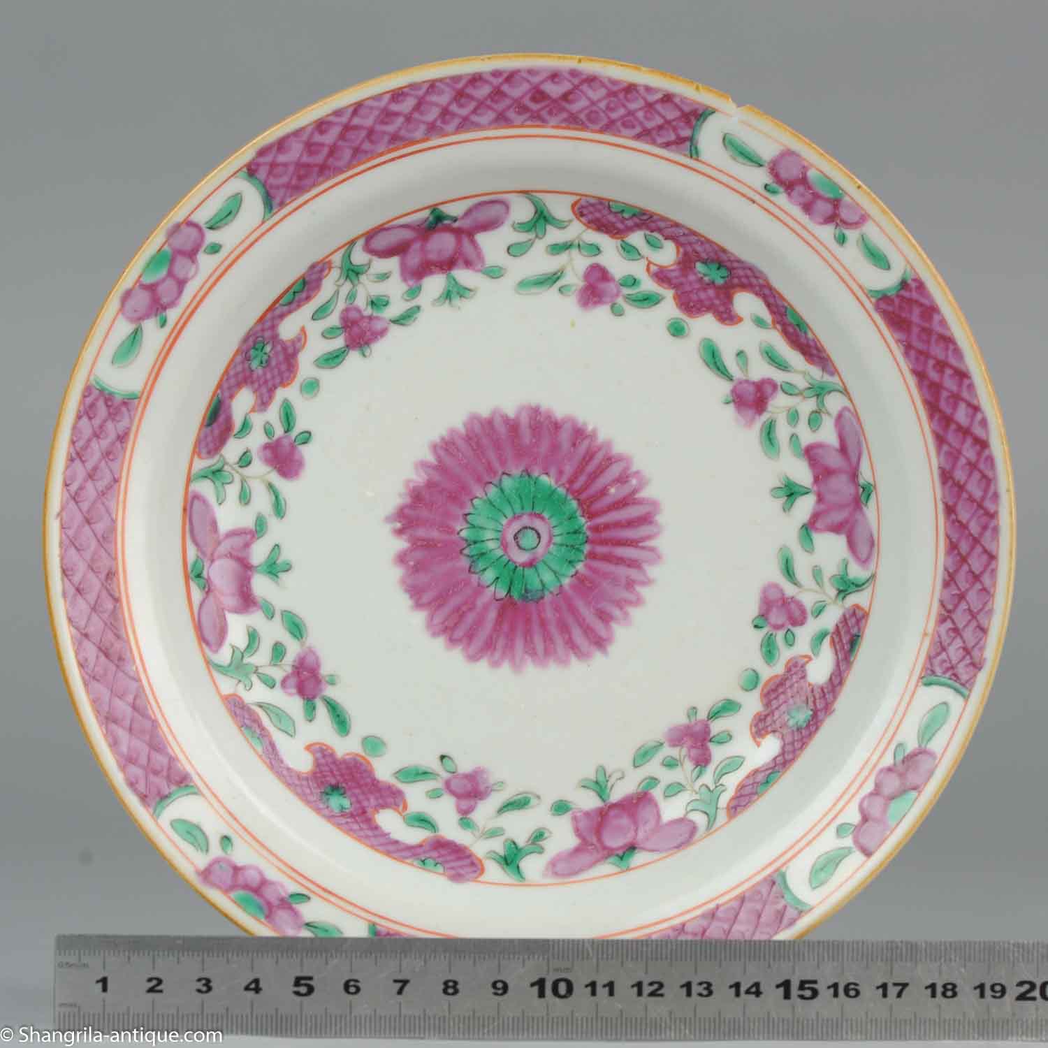 18/19C Chinese Porcelain Bencharong Plate Dish Thai