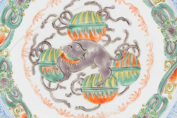 Ca 1900 Japanese Porcelain Meiji Charger Animals Marked
