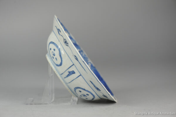 17C Ming/Transitional Chinese Porcelain Klapmuts Symbols Mask