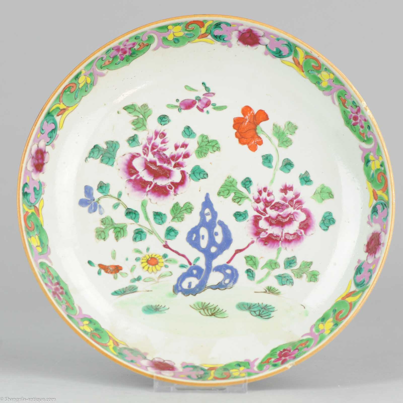 18C Chinese Porcelain Pre Bencharong Famille Rose Plate