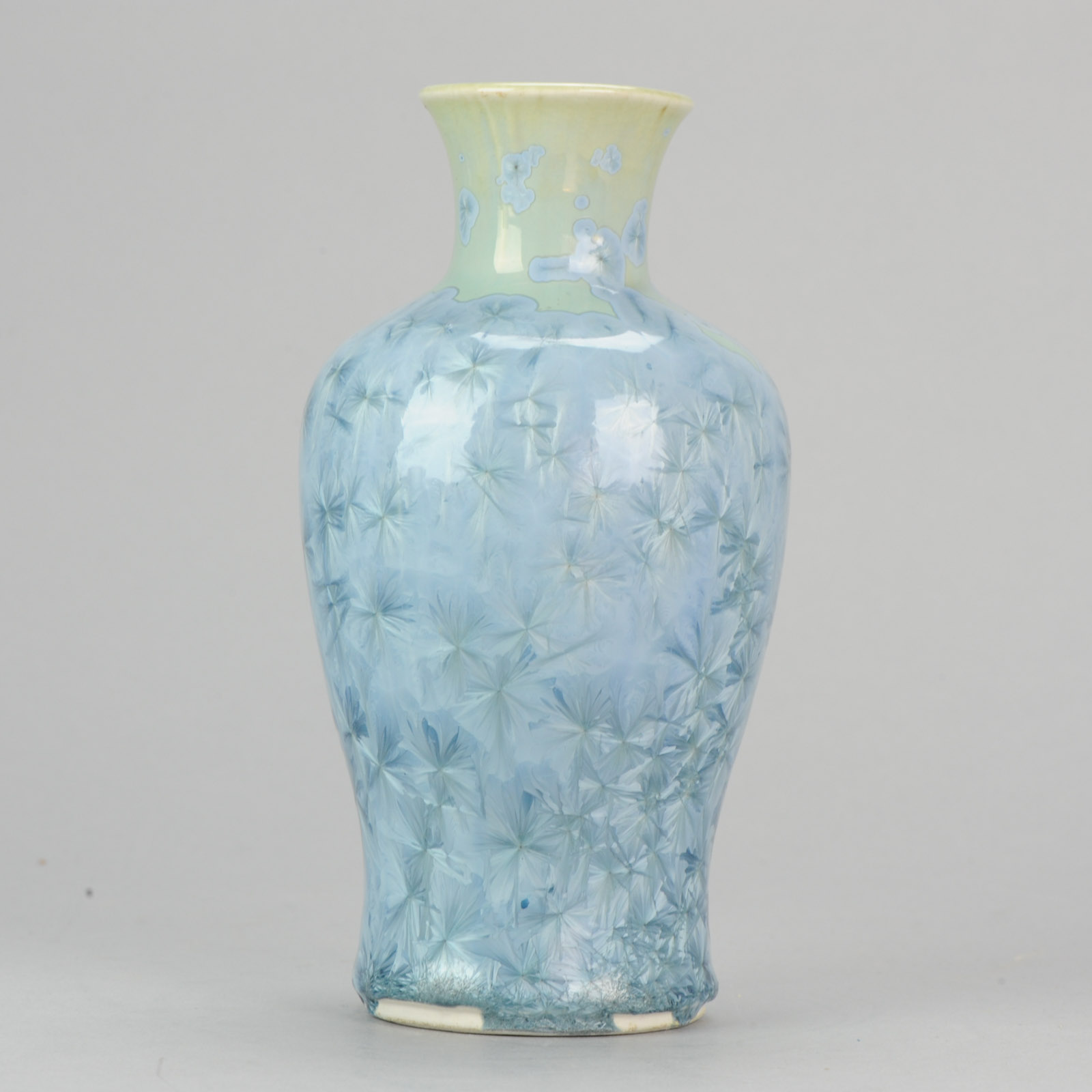 Shiwan 20th Century PROC 1970-1980 Chinese Porcelain Vase Crystalline Glaze
