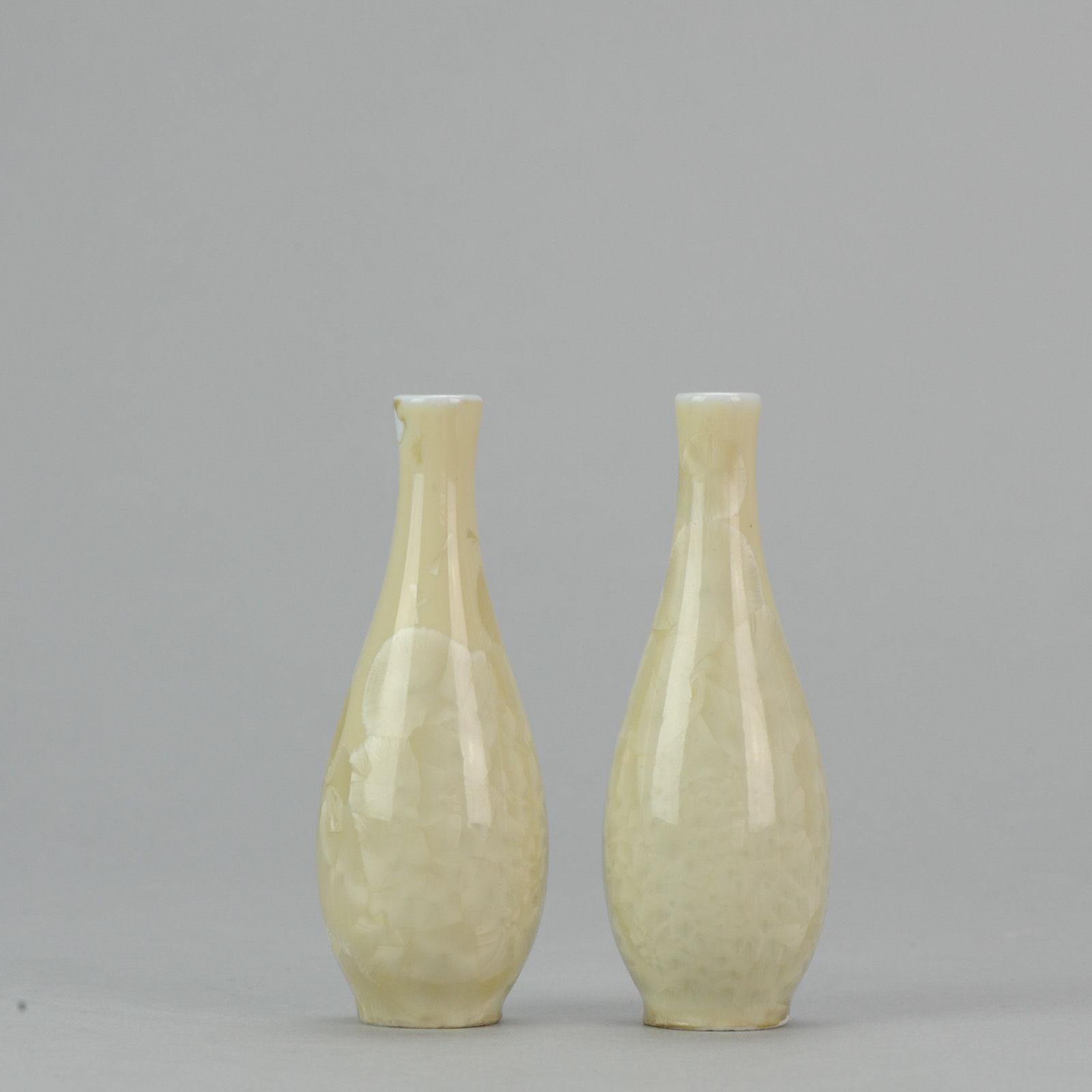 Shiwan 20th Century PROC 1970-1980 Chinese Porcelain Vases Crystalline Glaze