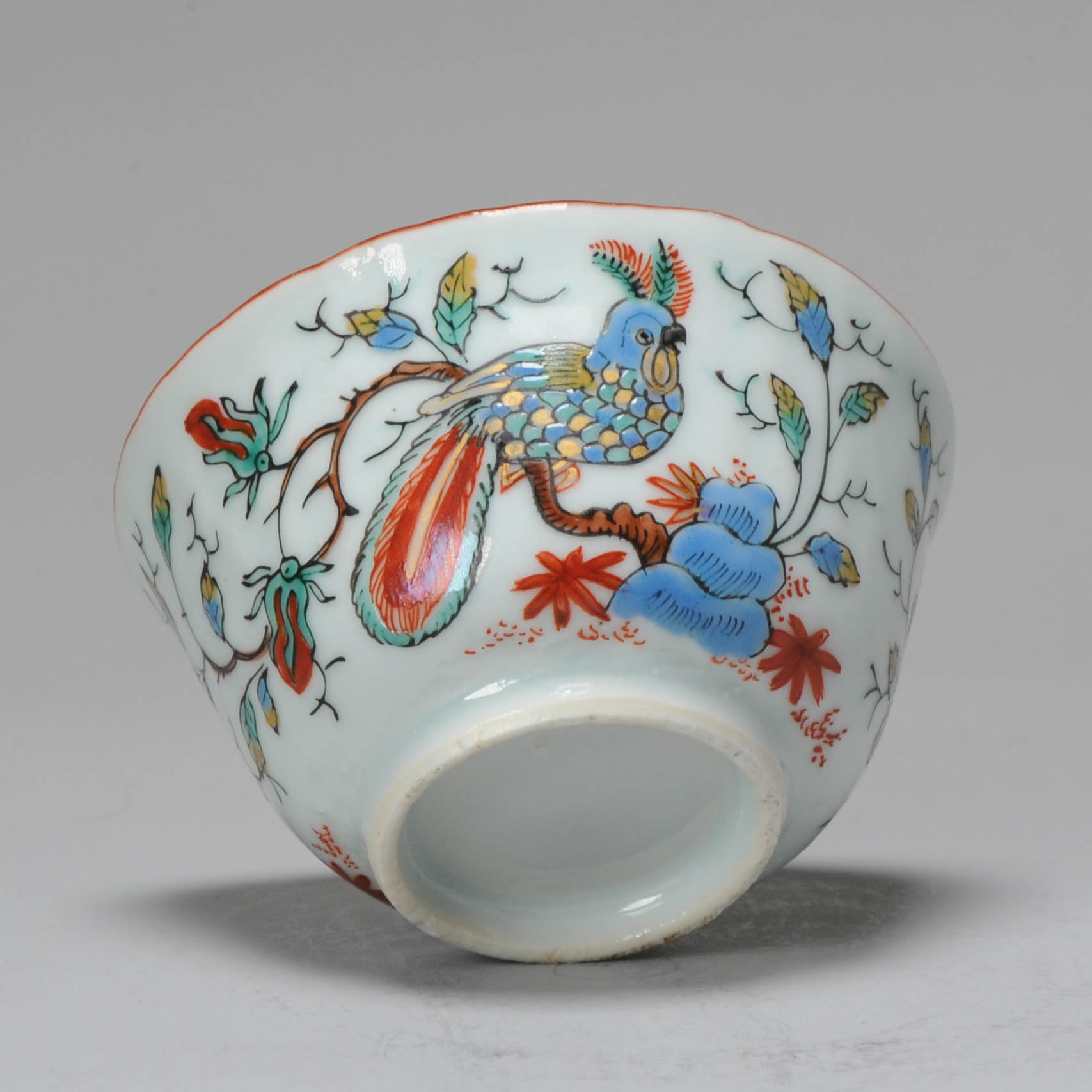 Antique Rare Kangxi Period Chinese Porcelain Bowl Amsterdam Bont Parrot