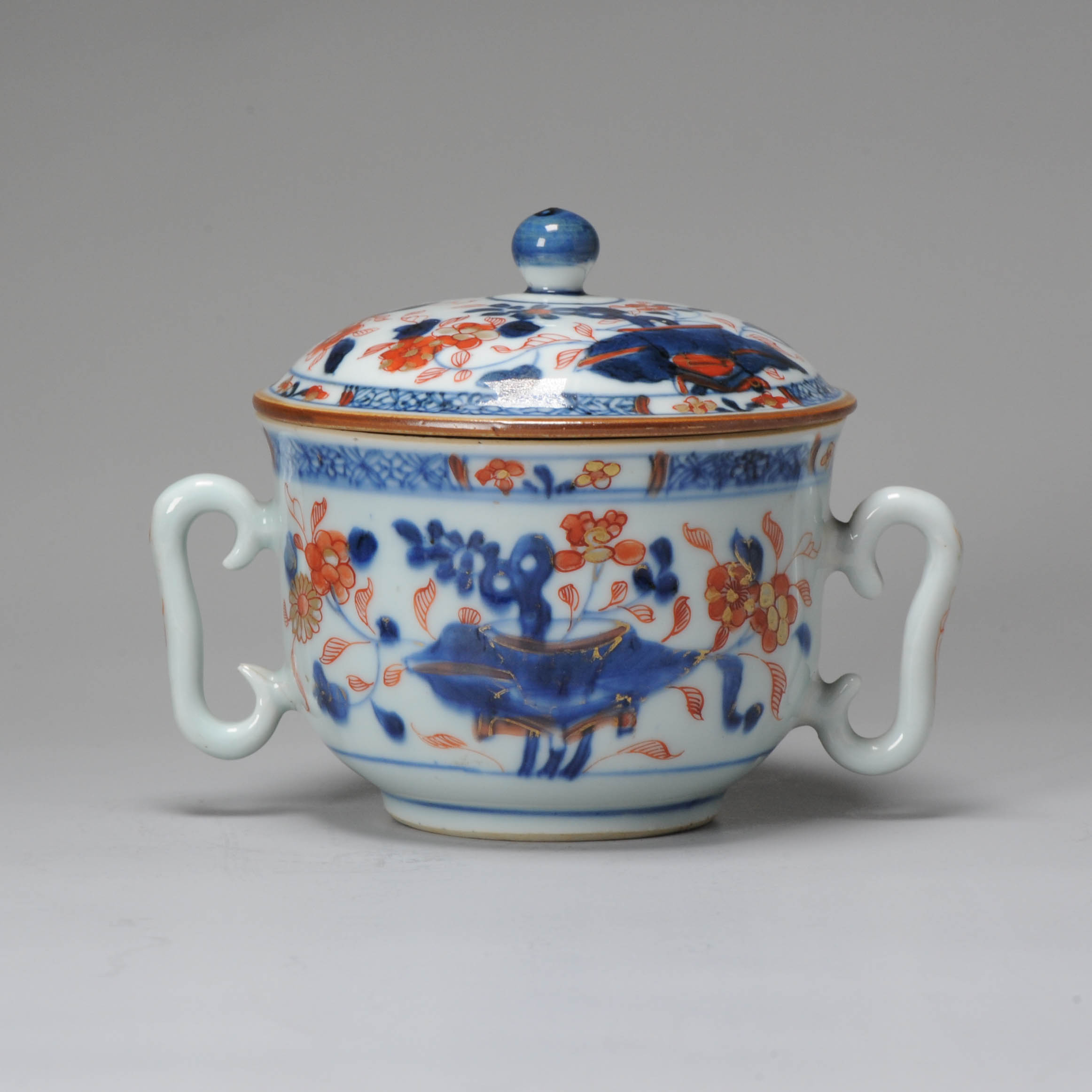 Antique Fabulous Kangxi Period Chinese Imari Porcelain Sugar Jar China