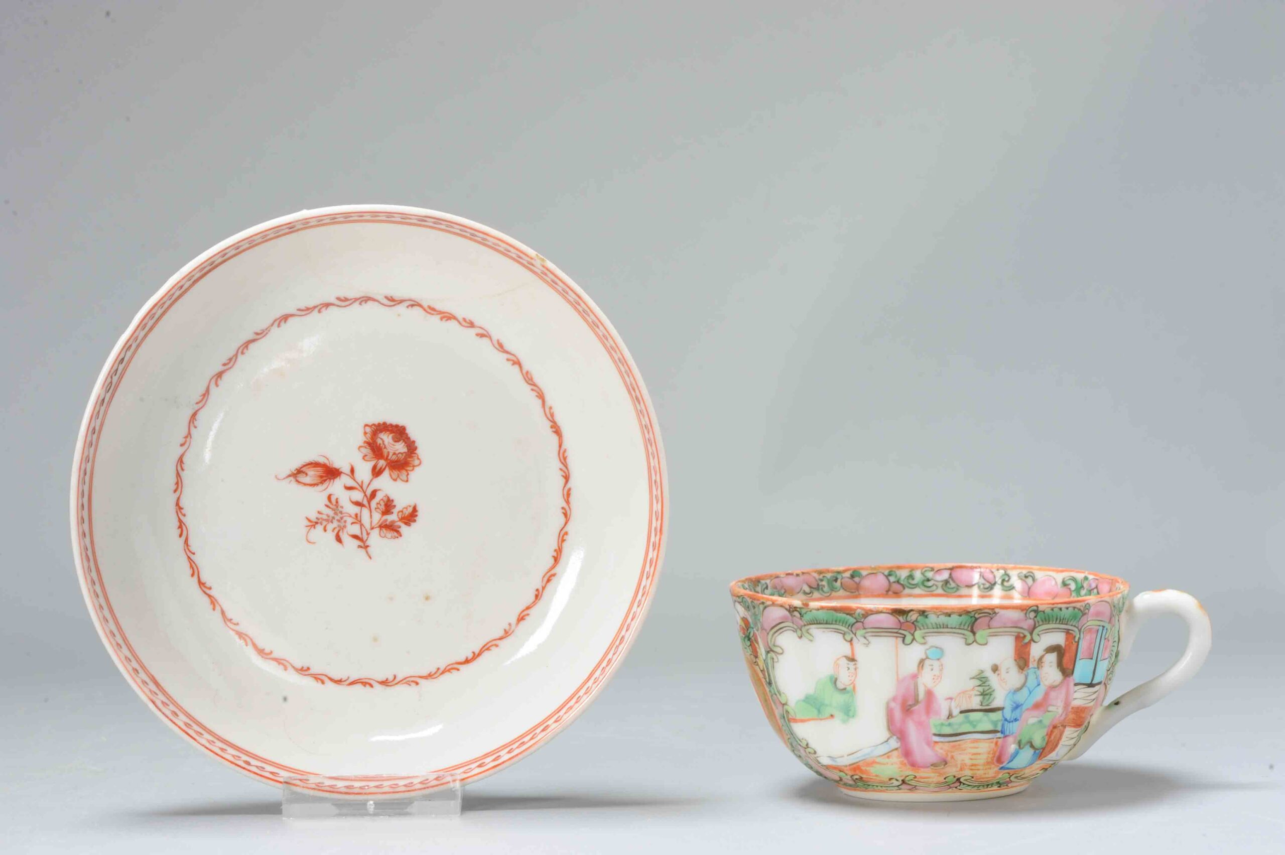 A Qianlong an 19th c period Chinese Porcelain Tea Bowl China Antique